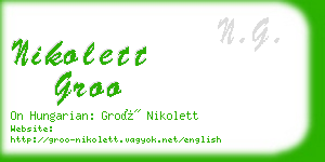 nikolett groo business card